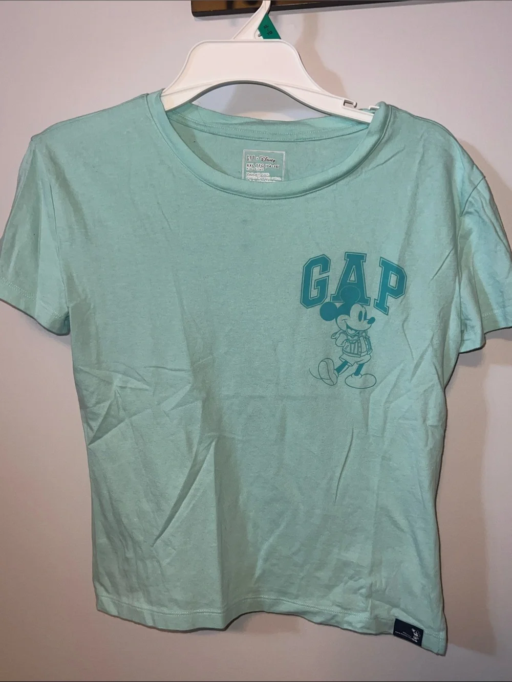 GAP x Disney Light Mint Green Mickey Mouse Graphic Tee